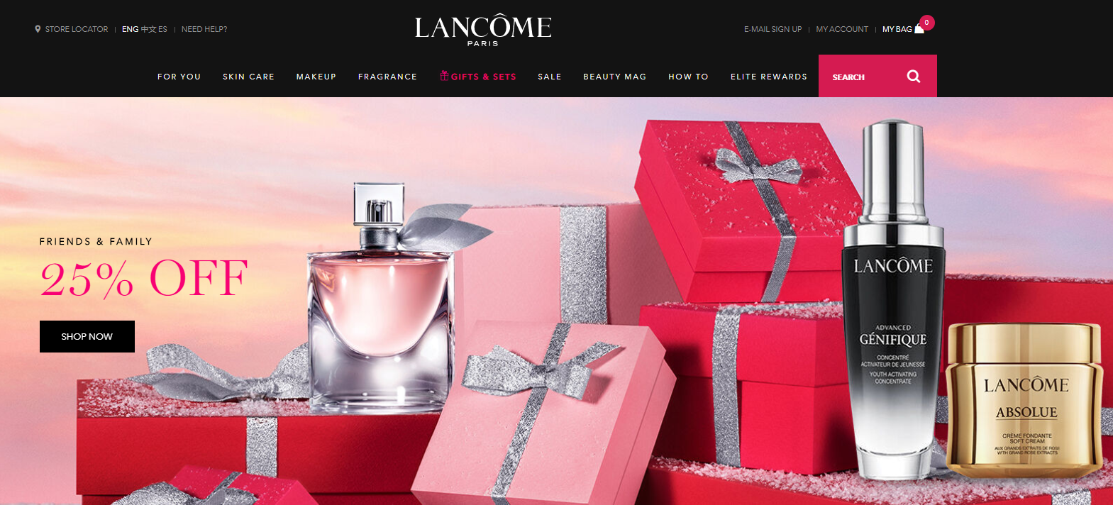 Shop Now at Lancome Flat 5.12% Cashback